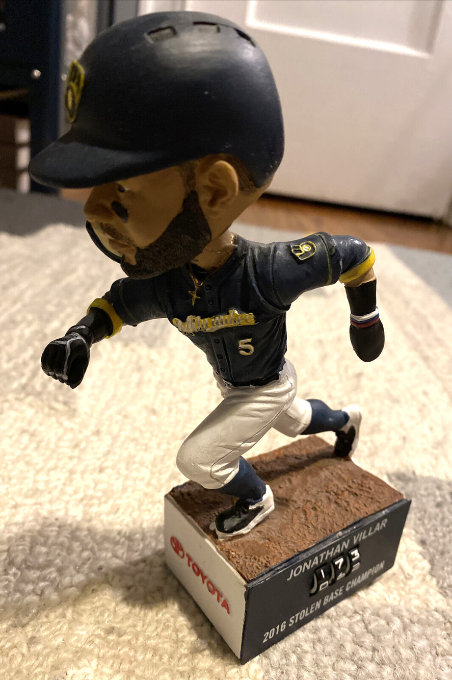 Jonathan Villar Bobblehead Milwaukee Brewers - 2016 Stolen Base Counter - MLB